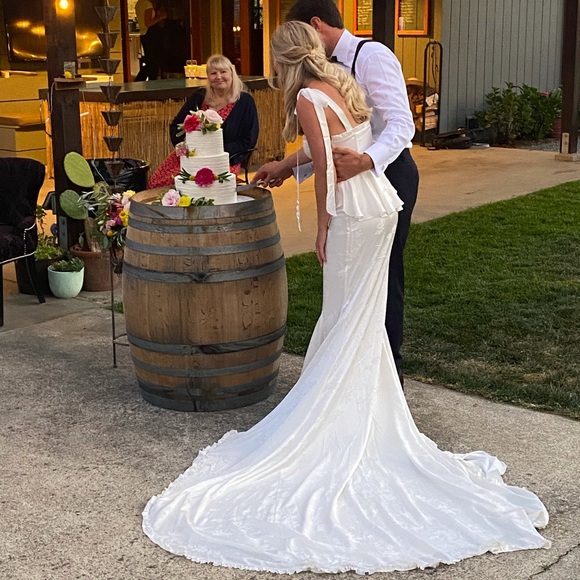 Daughters of Simone Lottie silk wedding dress - Picture 5 of 8